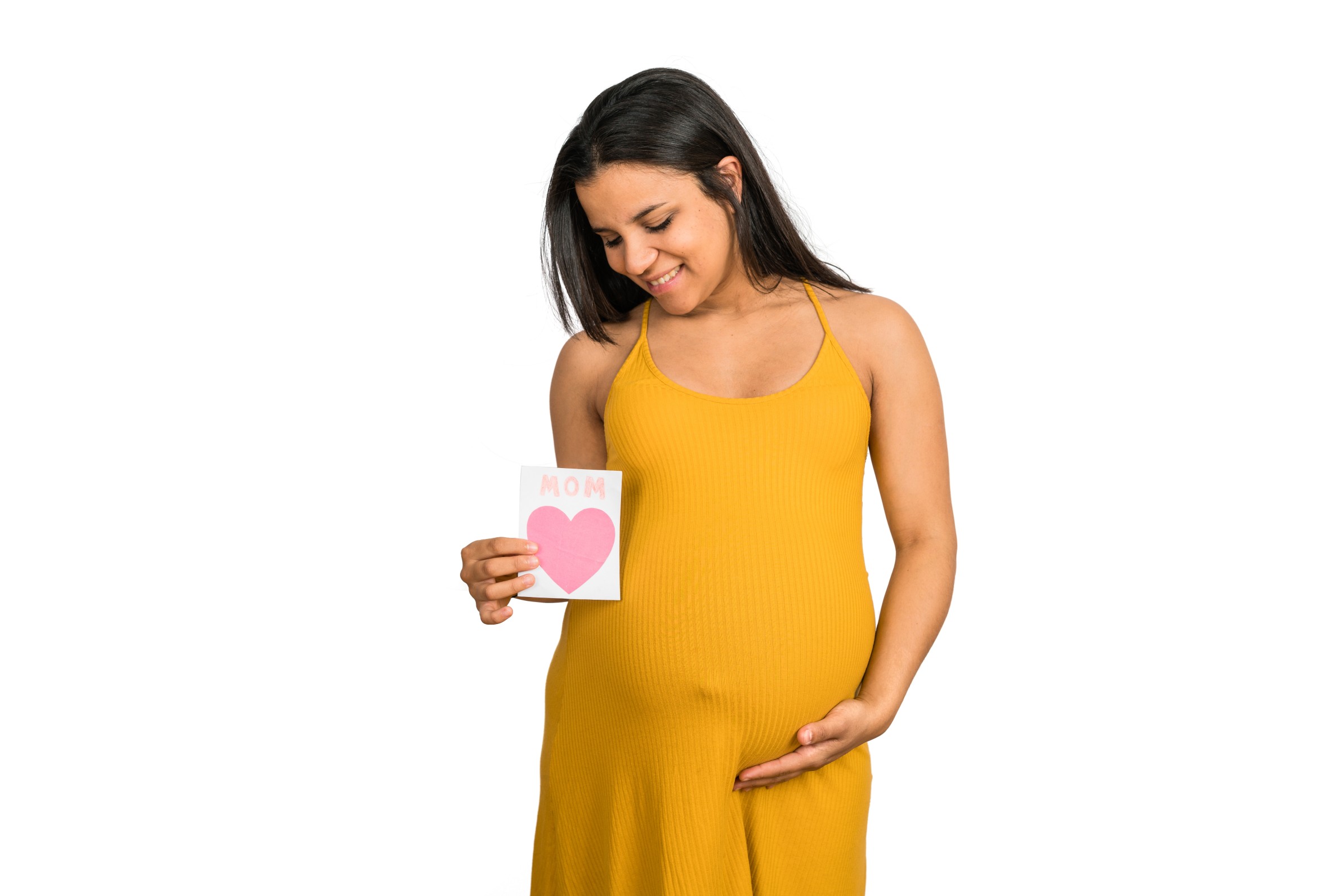 pregnant-woman-holding-greeting-card (1) difference between primary and secondary infertility